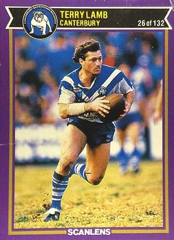 1987 Scanlens Rugby League #26 Terry Lamb Front
